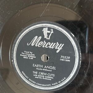 - Earth Angel by The Crew-Cuts Ko Ko Mo 1955 Mercury 78 rpm 10" Shellac Doo-Wop